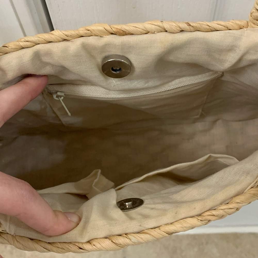 Mesh Flower Design Straw Bag - Picture 15 of 17